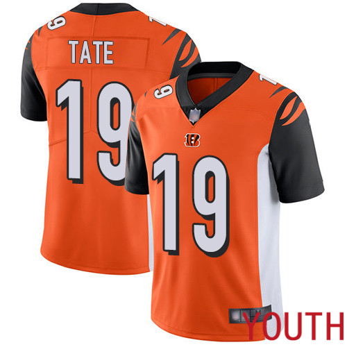 Cincinnati Bengals Limited Orange Youth Auden Tate Alternate Jersey NFL Footballl #19 Vapor Untouchable->youth nfl jersey->Youth Jersey